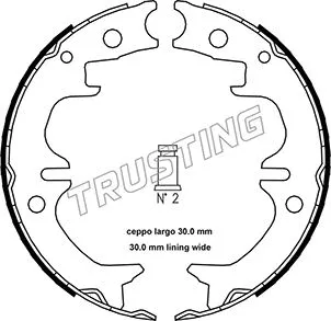 115.314 TRUSTING Комплект тормозных колодок, стояночная тормозная система (фото 1)