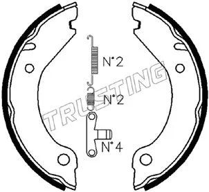 127.267K TRUSTING Комплект тормозных колодок, стояночная тормозная система (фото 1)