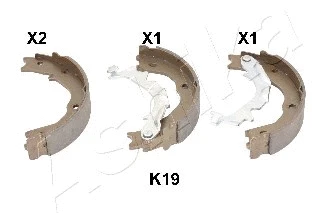 55-0K-K19 ASHIKA Комплект тормозных колодок, стояночная тормозная система (фото 1)