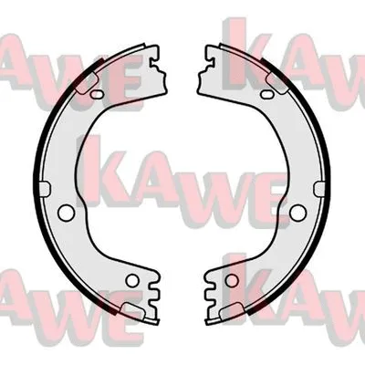 01177 KAWE Комплект тормозных колодок, стояночная тормозная система (фото 1)