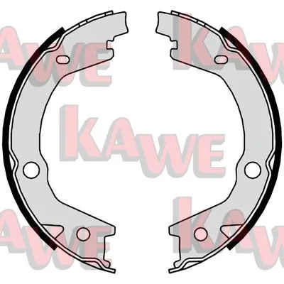 09800 KAWE Комплект тормозных колодок, стояночная тормозная система (фото 1)