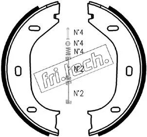 1019.021K FRI.TECH. Комплект тормозных колодок, стояночная тормозная система (фото 1)