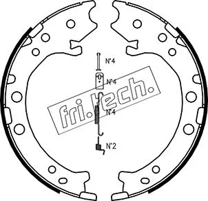 1044.026K FRI.TECH. Комплект тормозных колодок, стояночная тормозная система (фото 1)