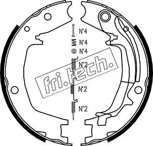 1046.215K FRI.TECH. Комплект тормозных колодок, стояночная тормозная система (фото 1)