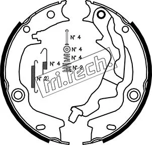 1046.223K FRI.TECH. Комплект тормозных колодок, стояночная тормозная система (фото 1)