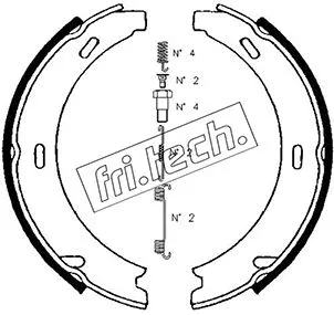 1052.121K FRI.TECH. Комплект тормозных колодок, стояночная тормозная система (фото 1)