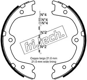 1067.200K FRI.TECH. Комплект тормозных колодок, стояночная тормозная система (фото 1)