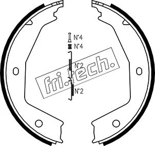 1079.194K FRI.TECH. Комплект тормозных колодок, стояночная тормозная система (фото 1)