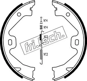 1092.307K FRI.TECH. Комплект тормозных колодок, стояночная тормозная система (фото 1)