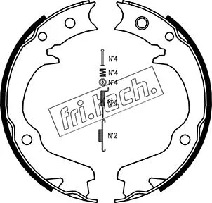 1110.336K FRI.TECH. Комплект тормозных колодок, стояночная тормозная система (фото 1)