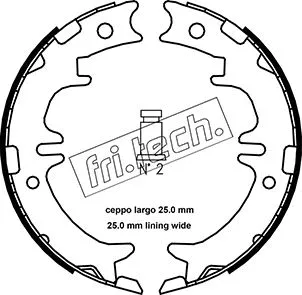 1115.311 FRI.TECH. Комплект тормозных колодок, стояночная тормозная система (фото 1)