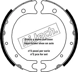 1115.312 FRI.TECH. Комплект тормозных колодок, стояночная тормозная система (фото 1)
