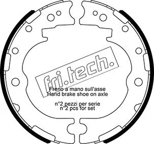 1115.332 FRI.TECH. Комплект тормозных колодок, стояночная тормозная система (фото 1)