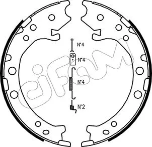 153-162K CIFAM Комплект тормозных колодок, стояночная тормозная система (фото 1)