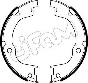 153-317 CIFAM Комплект тормозных колодок, стояночная тормозная система (фото 1)