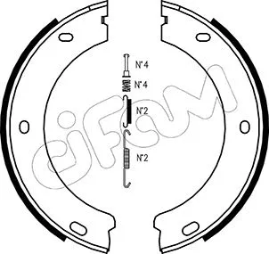 153-325K CIFAM Комплект тормозных колодок, стояночная тормозная система (фото 1)