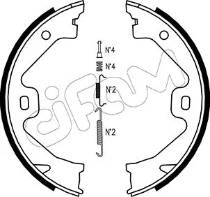 153-369K CIFAM Комплект тормозных колодок, стояночная тормозная система (фото 1)