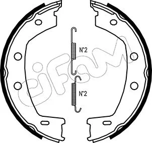 153-374K CIFAM Комплект тормозных колодок, стояночная тормозная система (фото 1)