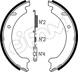 153-478K CIFAM Комплект тормозных колодок, стояночная тормозная система (фото 1)
