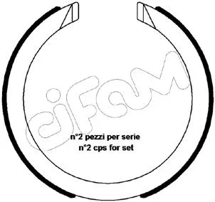 153-483 CIFAM Комплект тормозных колодок, стояночная тормозная система (фото 1)