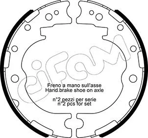 153-637 CIFAM Комплект тормозных колодок, стояночная тормозная система (фото 1)