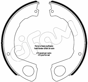 153-665 CIFAM Комплект тормозных колодок, стояночная тормозная система (фото 1)