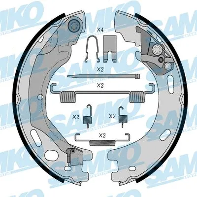 89570K SAMKO Комплект тормозных колодок, стояночная тормозная система (фото 1)