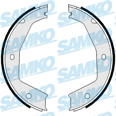 89670 SAMKO Комплект тормозных колодок, стояночная тормозная система (фото 1)