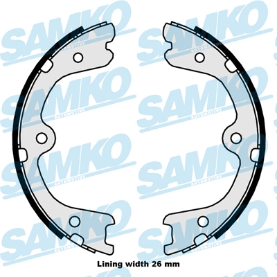 89880 SAMKO Комплект тормозных колодок, стояночная тормозная система (фото 1)