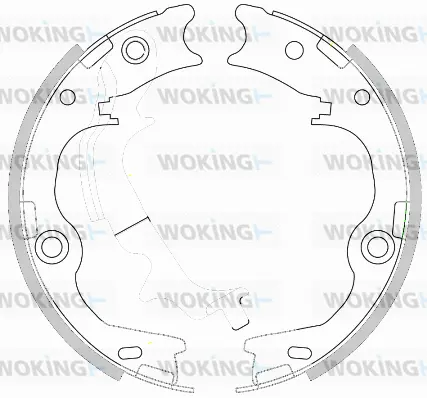 Z4252.00 WOKING Комплект тормозных колодок, стояночная тормозная система (фото 1)
