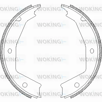 Z4705.00 WOKING Комплект тормозных колодок, стояночная тормозная система (фото 1)