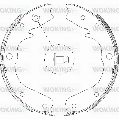 Z4709.00 WOKING Комплект тормозных колодок, стояночная тормозная система (фото 1)