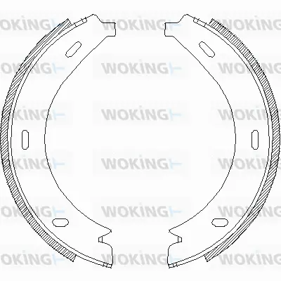 Z4713.01 WOKING Комплект тормозных колодок, стояночная тормозная система (фото 1)