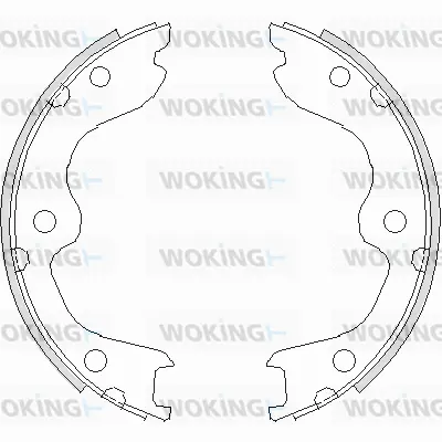 Z4738.00 WOKING Комплект тормозных колодок, стояночная тормозная система (фото 1)