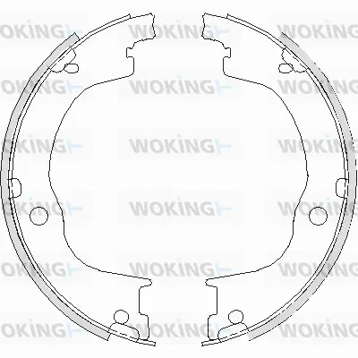 Z4749.00 WOKING Комплект тормозных колодок, стояночная тормозная система (фото 1)
