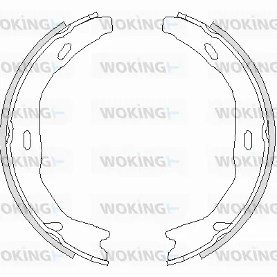 Z4751.00 WOKING Комплект тормозных колодок, стояночная тормозная система (фото 1)