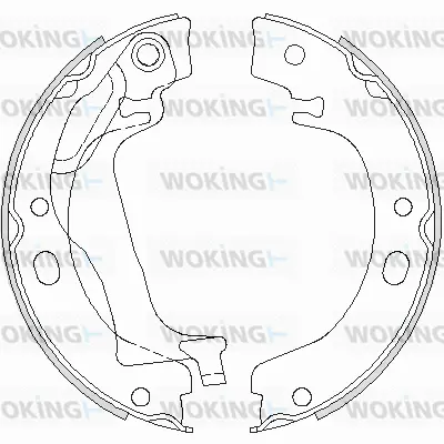 Z4753.00 WOKING Комплект тормозных колодок, стояночная тормозная система (фото 1)