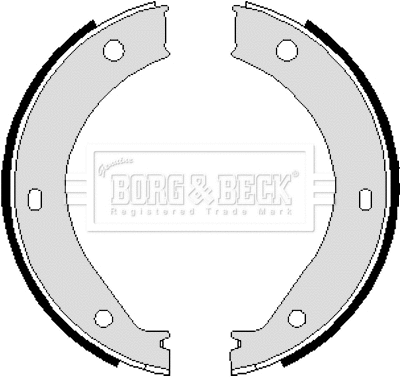 BBS6239 BORG & BECK Комплект тормозных колодок, стояночная тормозная система (фото 1)