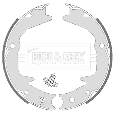 BBS6329 BORG & BECK Комплект тормозных колодок, стояночная тормозная система (фото 1)