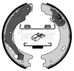BBS6412 BORG & BECK Комплект тормозных колодок, стояночная тормозная система (фото 1)