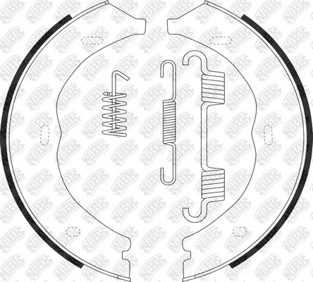 FN0694 NIBK Комплект тормозных колодок, стояночная тормозная система (фото 1)