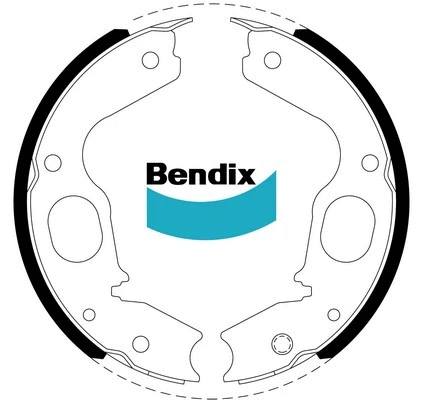 BS1797 BENDIX Комплект тормозных колодок, стояночная тормозная система (фото 1)