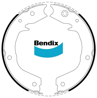 BS1860 BENDIX Комплект тормозных колодок, стояночная тормозная система (фото 1)