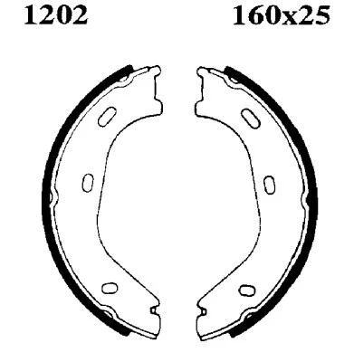 01202 BSF Комплект тормозных колодок, стояночная тормозная система (фото 1)