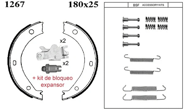 01267KD BSF Комплект тормозных колодок, стояночная тормозная система (фото 1)