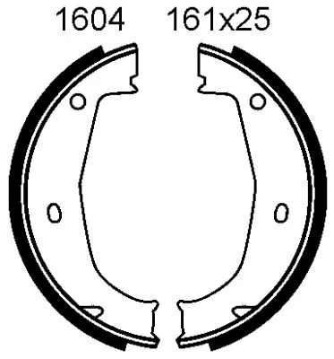 01604 BSF Комплект тормозных колодок, стояночная тормозная система (фото 1)