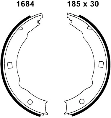 01684 BSF Комплект тормозных колодок, стояночная тормозная система (фото 1)