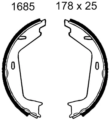 01685 BSF Комплект тормозных колодок, стояночная тормозная система (фото 1)
