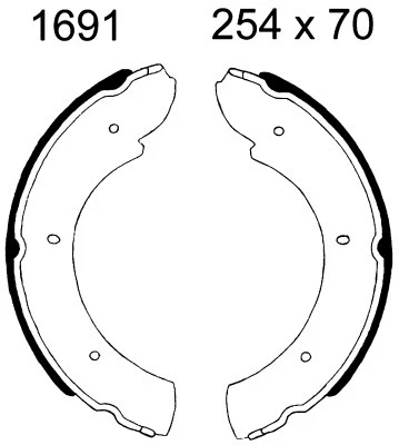 01691 BSF Комплект тормозных колодок, стояночная тормозная система (фото 1)