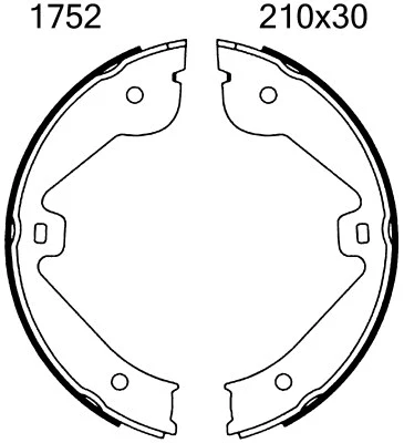 01752 BSF Комплект тормозных колодок, стояночная тормозная система (фото 1)